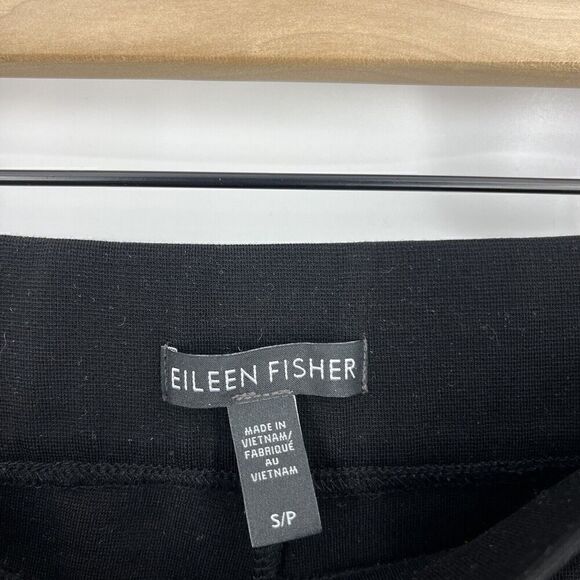 Eileen Fisher Pants Size Small Black Flex Tencel Knit Ponte Stretch Pull On - Picture 4 of 8